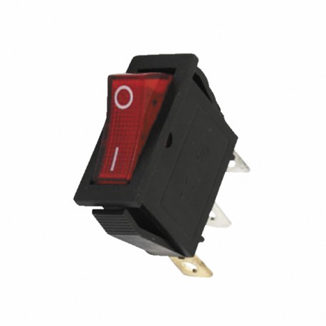 Interruptor luminoso rojo 0/1 15A 3XFASTON - DIFF