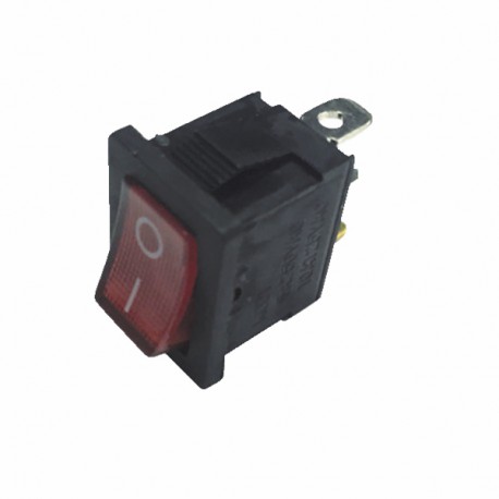 Interruptor luminoso rojo 0/1 6A 3XFASTON