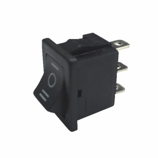 Interruptor negro I/0/II 6A 3XFASTON