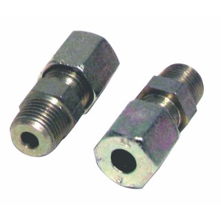 Racor de compresión recto M1/4 x tubo 10mm  (X 2) - DIFF