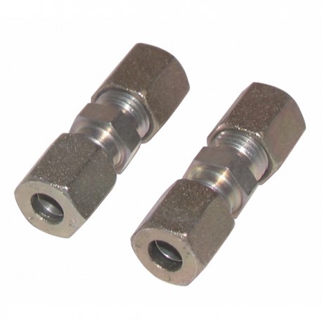 Racor de compresión recto tubo 6mm x tubo 6mm  (X 2) - DIFF