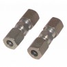 Racor de compresión recto tubo 6mm x tubo 6mm  (X 2) - DIFF