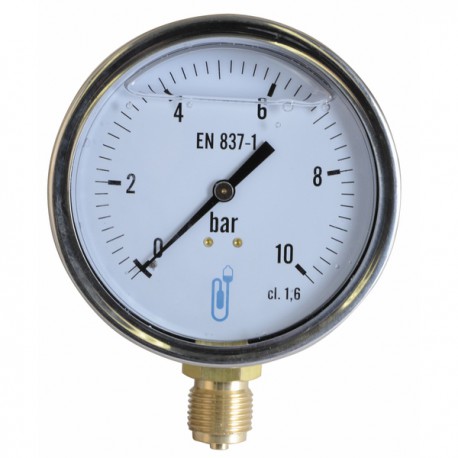 Manómetro axial glicerina 0-10 bar Ø 100mm