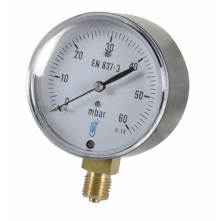 Manómetro redondo 0 a 60 mbar Ø63mm