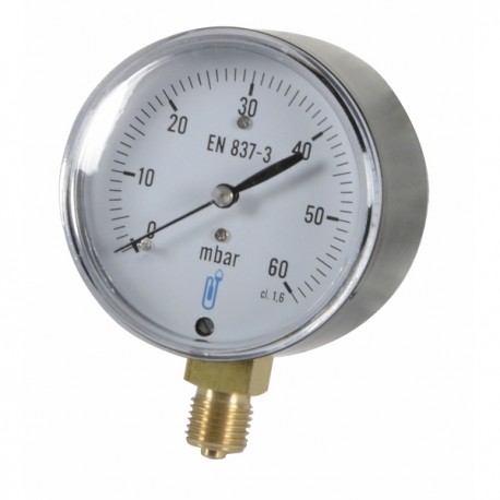 Manómetro redondo 0 a 60 mbar Ø63mm