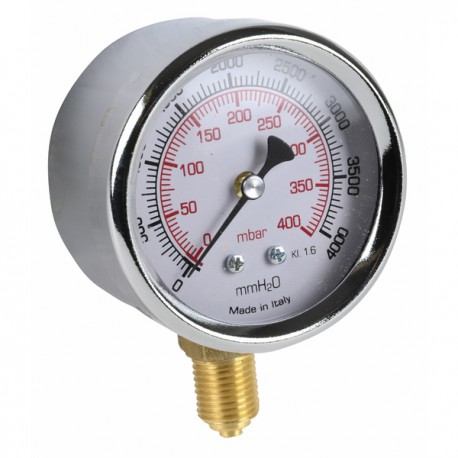 Manómetro redondo 0 a 400 mbar Ø 63mm