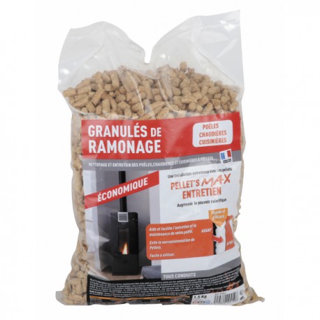 Deshollinamiento químico de pellets
