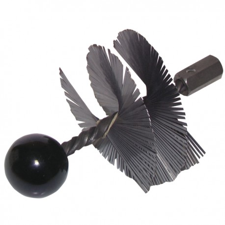 Deshollinador acero templado con bola  Ø 125mm