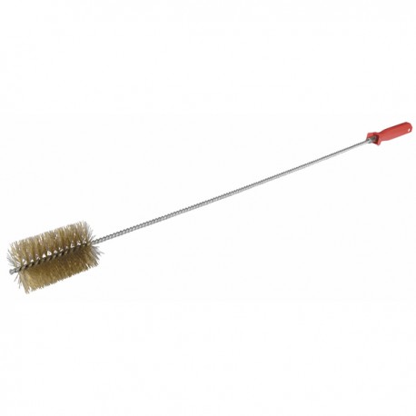 Escobillón acero latonado Ø 80 varilla 8 mm