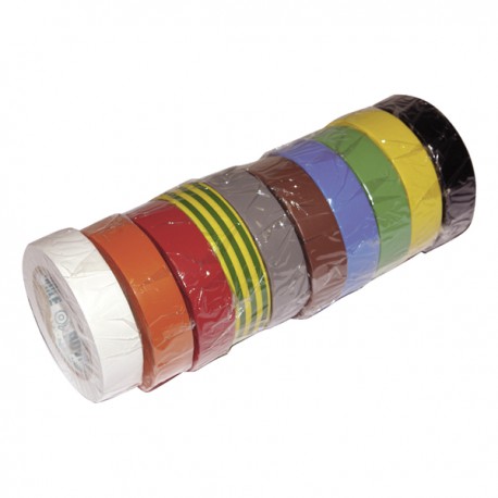Cinta PVC eléctrico adhesiva (15mm x 10m)  (X 10)