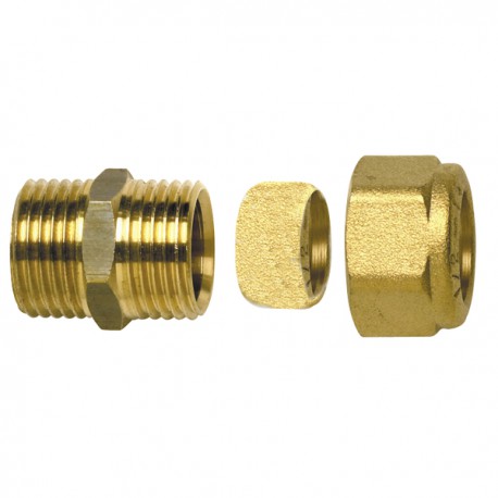 racor con anillo de apriete - Derecha M3 / 8 x tubo de 10 mm  (X 10) - DIFF