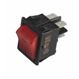 Interruptor bipolar luminoso rojo - DIFF para De Dietrich Chappée : 95325090