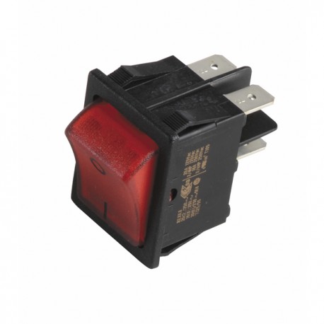 Interruptor bipolar luminoso rojo - DIFF para De Dietrich Chappée : 95325090