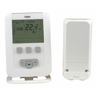 Termostato de ambiente programable radio EK560 - HAGER : EK560