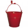 Cubo rojo con soporte