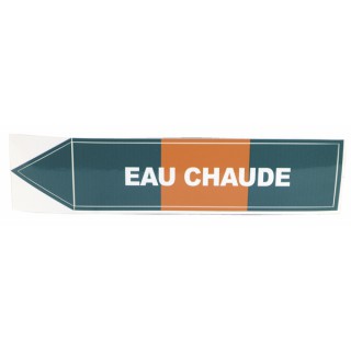Etiqueta flexible adhesiva - AGUA CALIENTE (X 10)