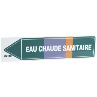 Etiqueta flexible adhesiva - AGUA CALIENTE SANITARIA (X 10) - DIFF