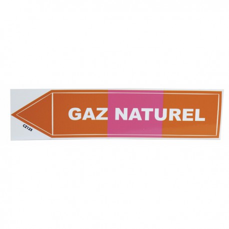 Etiqueta flexible adhesiva - Gas natural (X 10)
