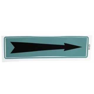 Etiqueta flexible adhesiva verde flecha negra (X 10)