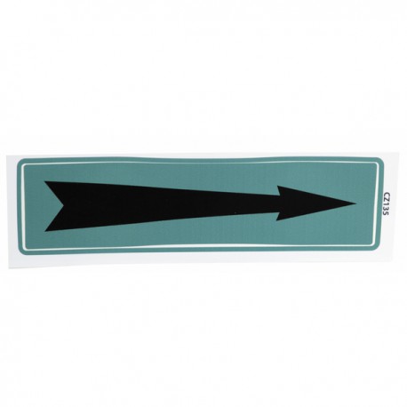 Etiqueta flexible adhesiva verde flecha negra (X 10)