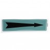 Etiqueta flexible adhesiva verde flecha negra (X 10)