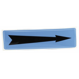 Etiqueta flexible adhesiva azul flecha negra (X 10)