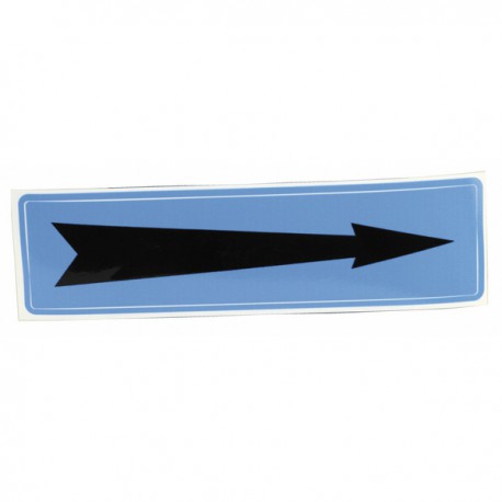 Etiqueta flexible adhesiva azul flecha negra (X 10)