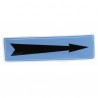 Etiqueta flexible adhesiva azul flecha negra (X 10)