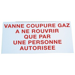 Etiqueta poliestireno rígido - Válvula corte gas - DIFF