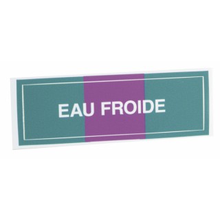Etiqueta flexible adhesiva - Agua fría (X 10)