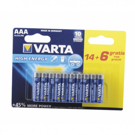 Pilas VARTA LR03 (X 20)