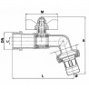 Válvula de carga esférica conexión a la punta 3/4" 1" - DIFF