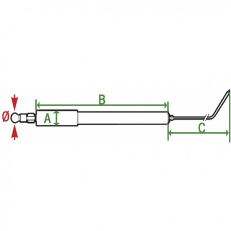Electrodo específico ABF 10 (X 2) - DIFF para Bentone : 11593701