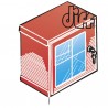 Caja bajo cristal fijo 250mm x 250mm x 120mm