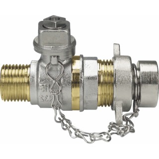 Válvula MM con palanca + tapa 1/2" - EFFEBI SPA : 2157N404