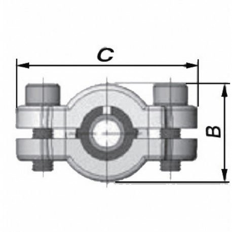Abrazadera de reparación para acero largo DSL 21.3 (1/2") - GEBO : 01.252.28.01