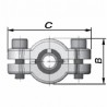 Abrazadera de reparación para acero largo DSL 21.3 (1/2") - GEBO : 01.252.28.01