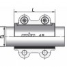 Abrazadera de reparación para acero corto DSK 21.3 (1/2") - GEBO : 01.260.28.01