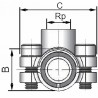 Abrazadera de reparación de derivación ANB F 60.3 (H1") - GEBO : 01.261.28.0603