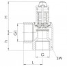 Válvula de calefacción 3b rueda de salida aumentada M1/2" - GOETZE : 651MHNK-15-F/F-1 3B