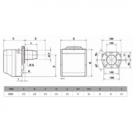 Quemador de gasóleo bajo NOX Gulliver BGK1 - 18 à 35 kW - RIELLO : 3737006