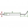 Electrodo ionización corto 48 cuerpo hueco  - DIFF para Bosch : 87168163540