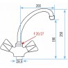 GRIFERÍA - mezclador para fregadero con aireador - DIFF