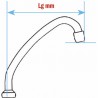 Racor y cuello de cisne - Cuello de cisne de lujo F20/27 x 200mm