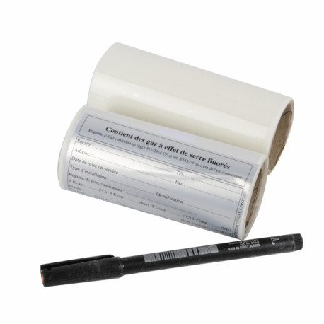 25 etiquetas identificatión aluminio (X 25) - GALAXAIR : ETIC/25 ALU F GAS+PROTEC