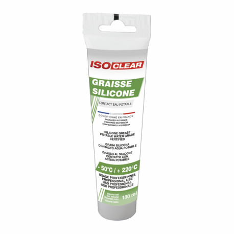Grasa silicona para el contacto agua potable Tubo 100 ml  - ISOCLEAR