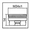 Adaptador para aireador CLINIC SNAP M24x1 - NEOPERL : 1437290