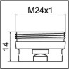 Adaptador para aireador CLINIC SNAP M24x1 - NEOPERL : 1437290