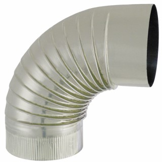 Conducto de humo acero inoxidable - Codo a 90° diametro 250mm - ISOTIP JONCOUX : 032525